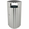 Commercial Zone CZ 782029 Leafview 20 Gallon Oval Stainless Steel Trash Receptacle 278782029